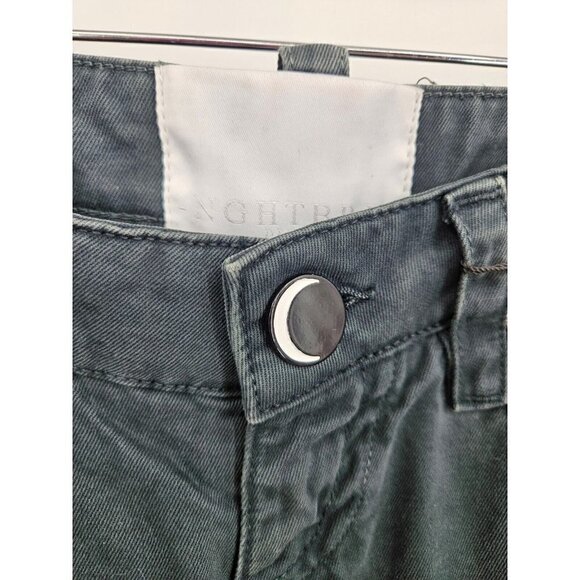 NWOT Nghtbrd Low Rise Heart Child Jeans Womens 27 Dark Green Night Bird Pants - Picture 2 of 6